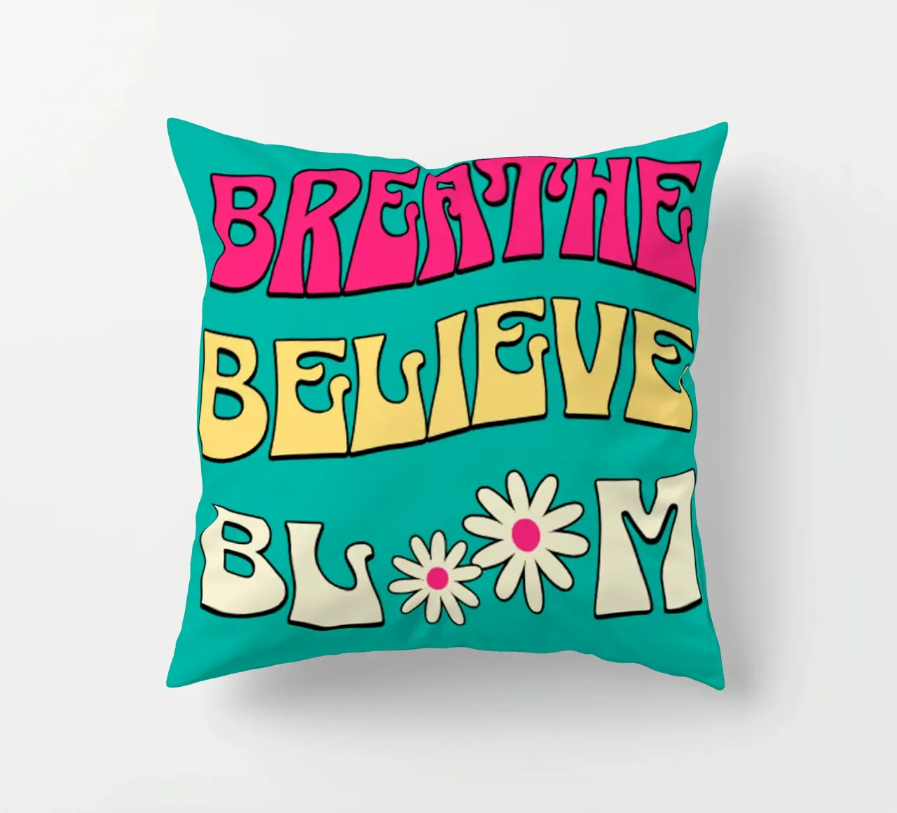 Breathe Believe Bloom In tendenza ora cuscino da Urban Life