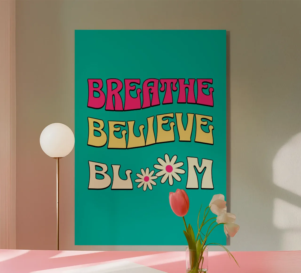 Breathe Believe Bloom Trending Now Acryl-Glas von Urban Life