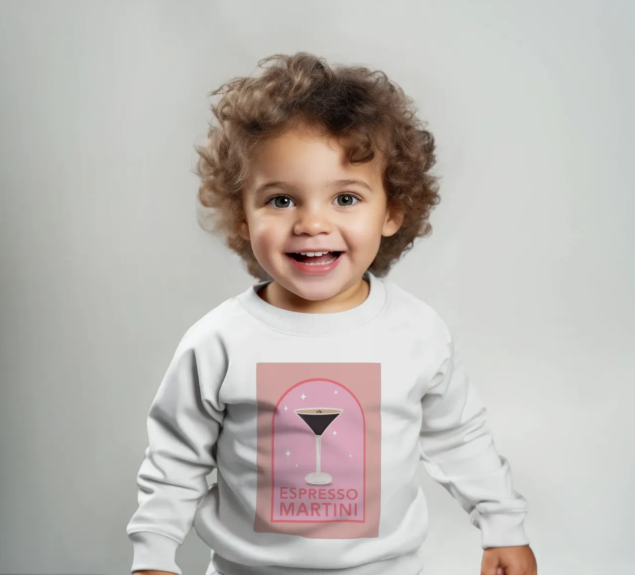 Espresso Martini Cocktail Print, Cute Art Print felpa neonato da pdigitalprints