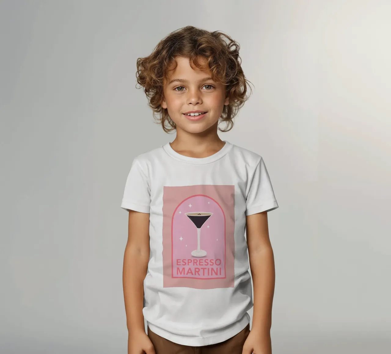 Espresso Martini Cocktail Print, Cute Art Print kids t-shirt by pdigitalprints