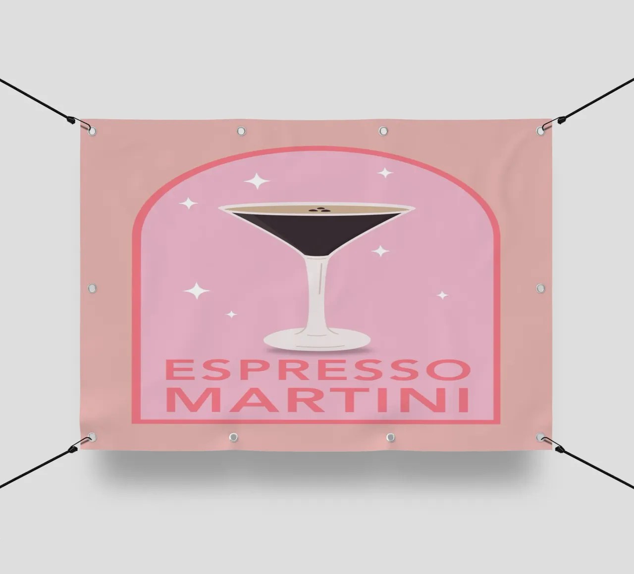 Espresso Martini Cocktail Print, Cute Art Print telo in pvc da pdigitalprints