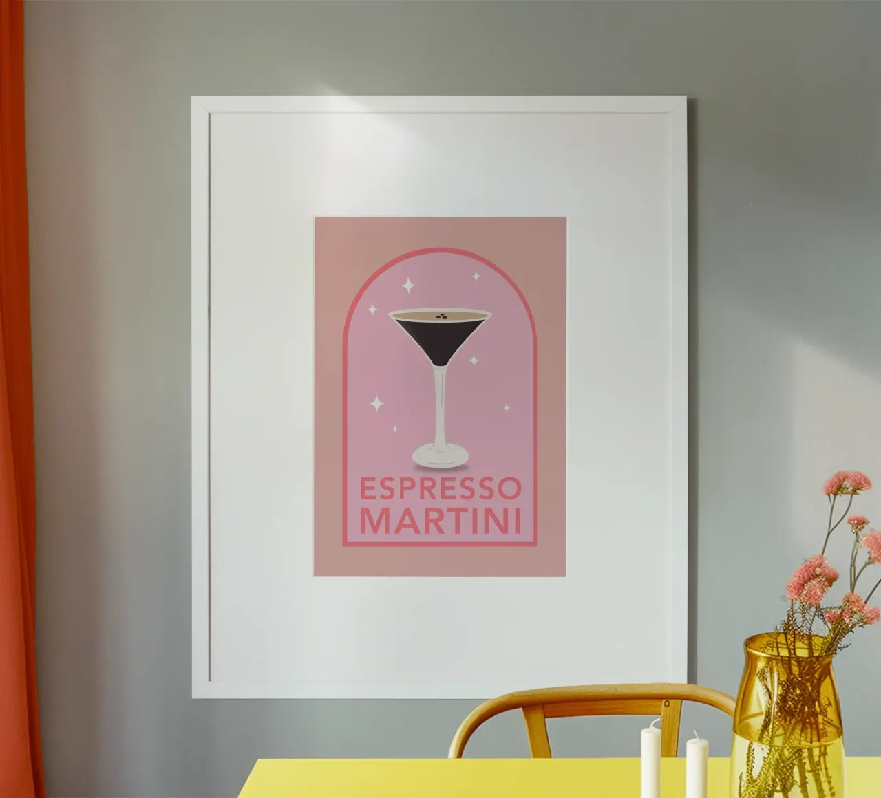 Espresso Martini Cocktail Print, Cute Art Print poster by pdigitalprints