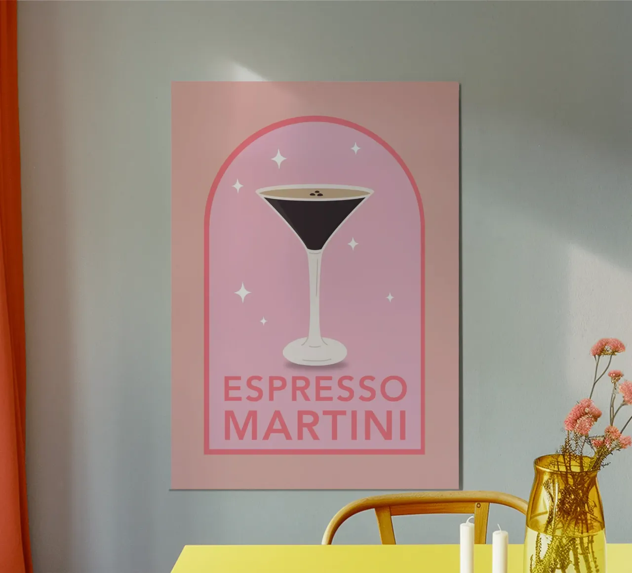 Espresso Martini Cocktail Print, Cute Art Print poster by pdigitalprints