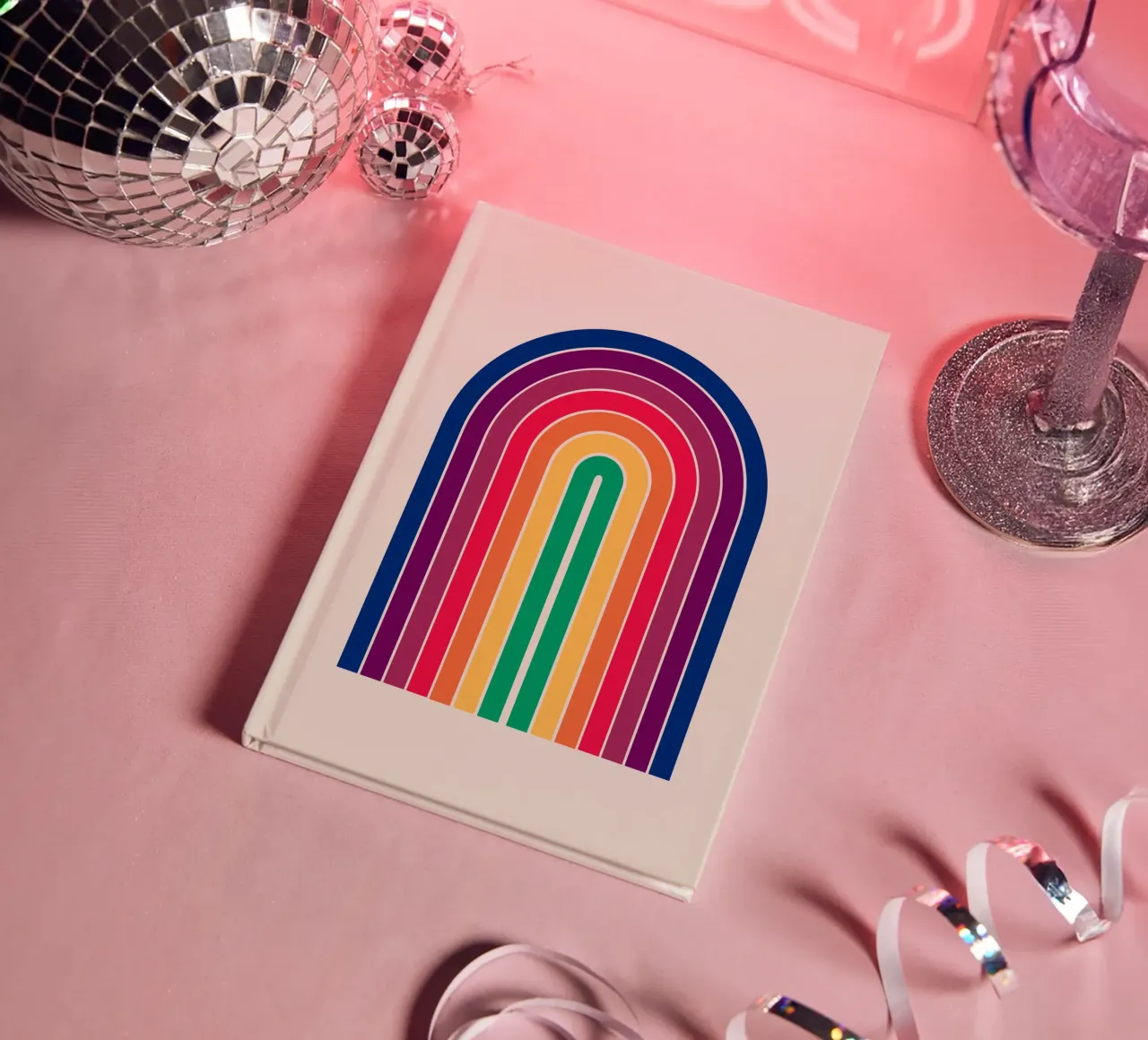 Gradient Boho Arch notebook by Paigaam Studio