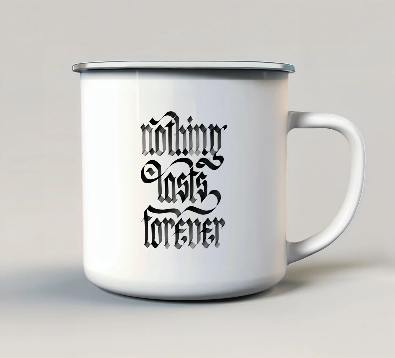 Nothing Lasts Forever tazza in smalto da Magnific