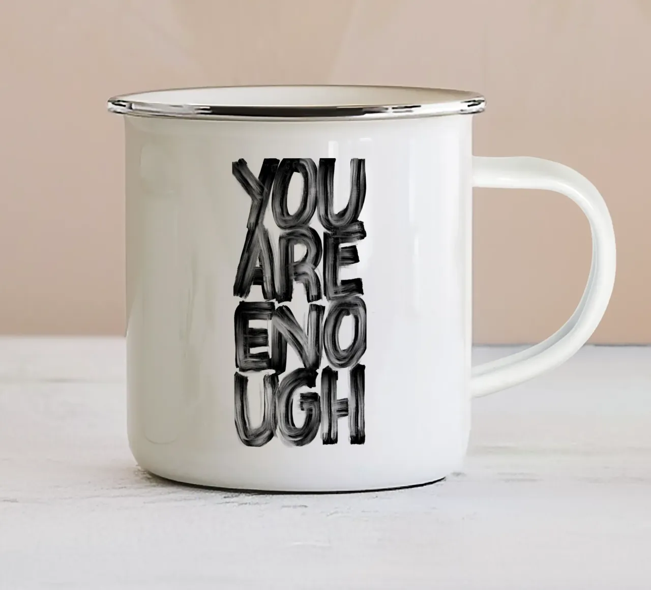 You Are Enough taza de esmalte de Magnific