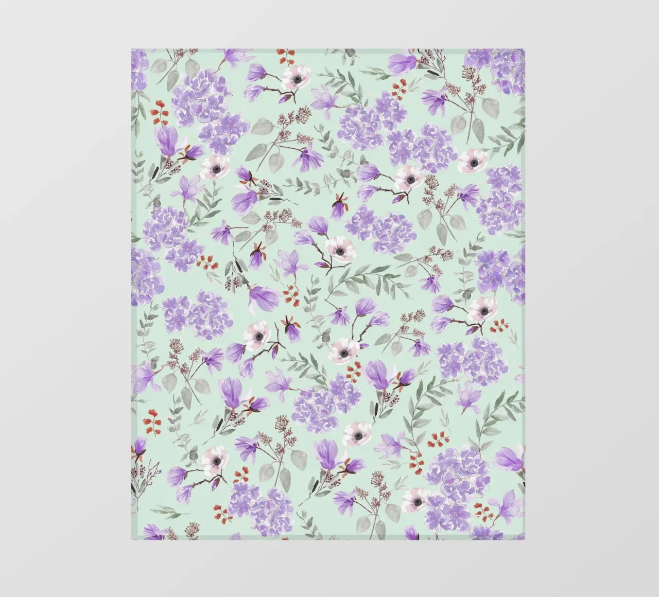 Romantic Pattern Green and Lavender pellicola backlit da anisillustration