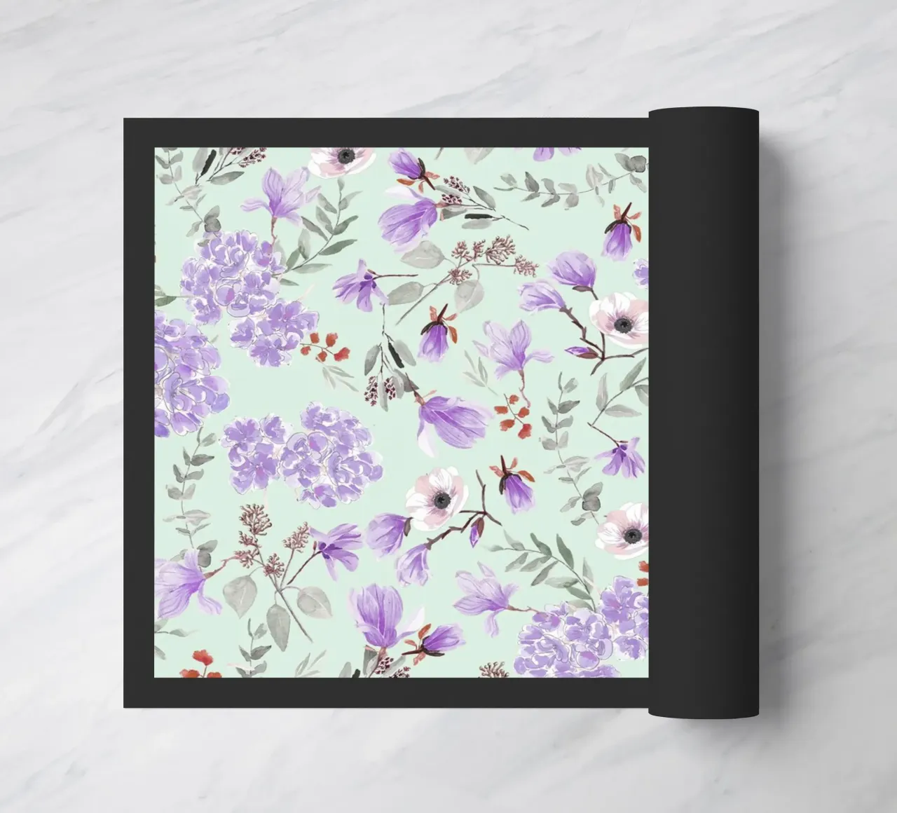 Romantic Pattern Green and Lavender zerbino da anisillustration
