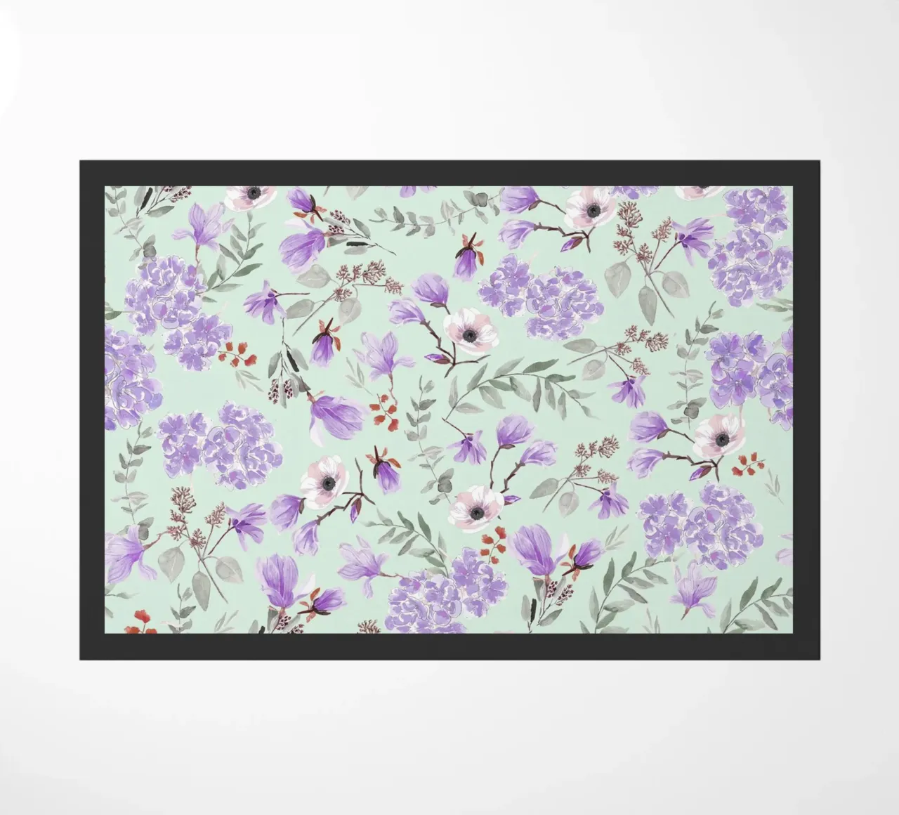 Romantic Pattern Green and Lavender zerbino da anisillustration