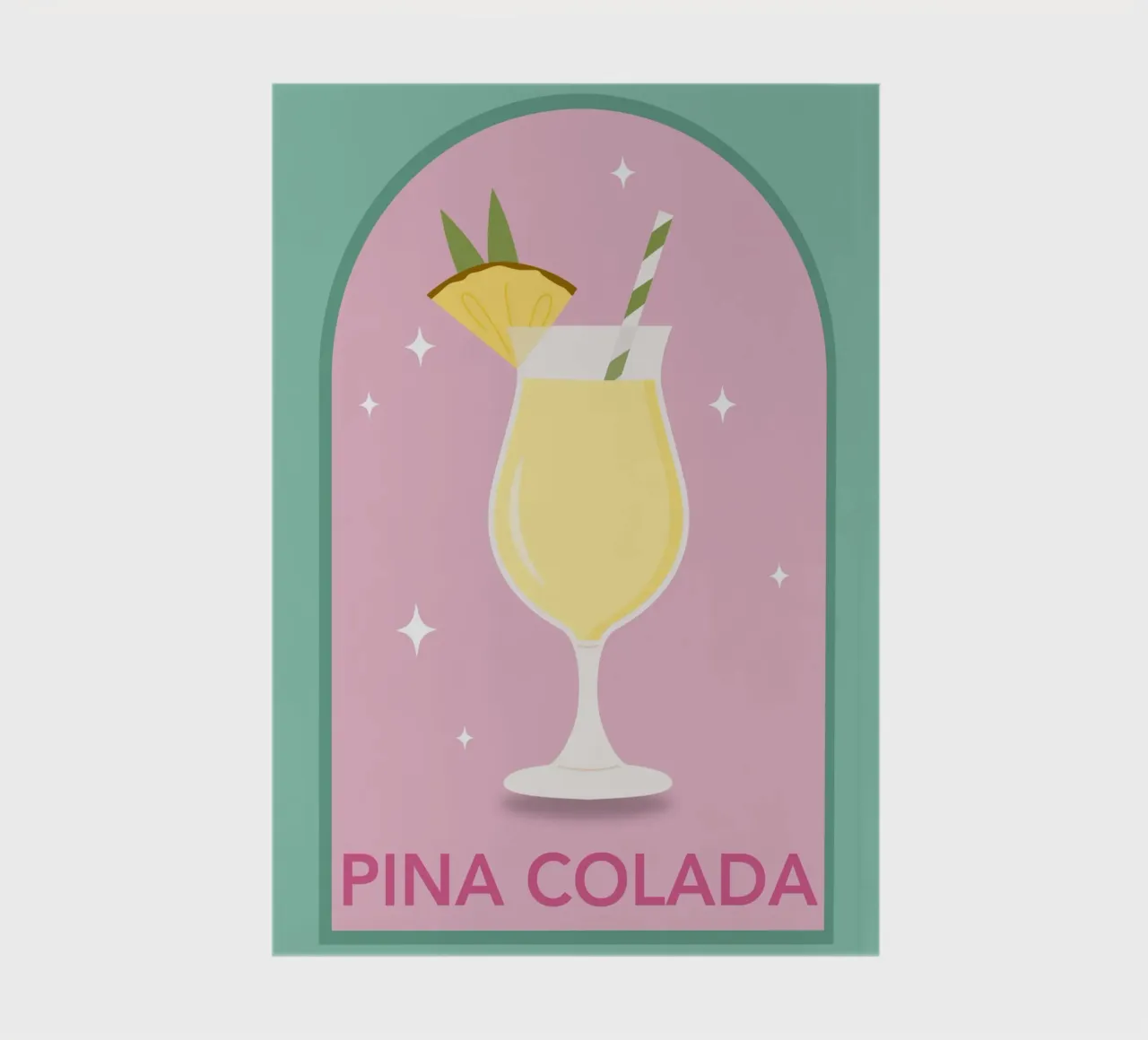 Piña Colada Cocktail Print,Kitchen Art carnet de notes de pdigitalprints