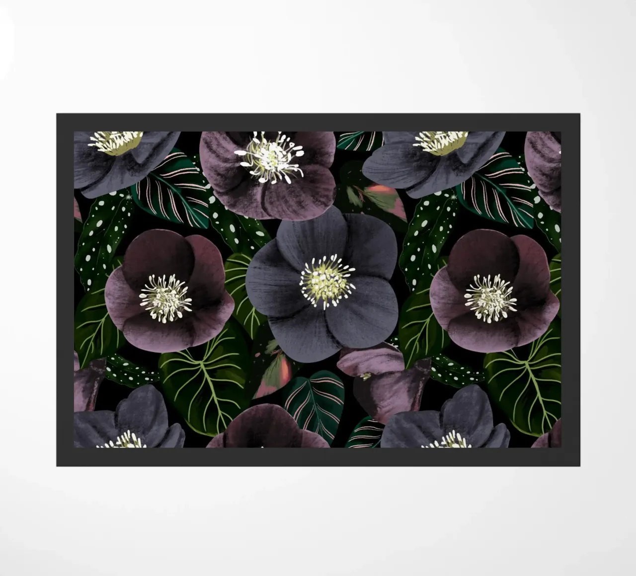 Dark Flowers Pattern zerbino da anisillustration