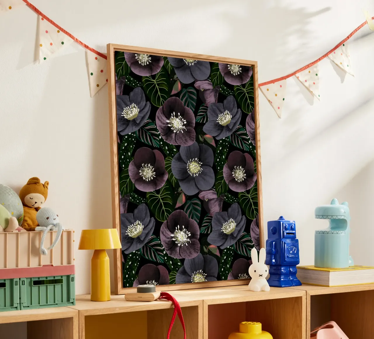 Dark Flowers Pattern plexiglass da anisillustration