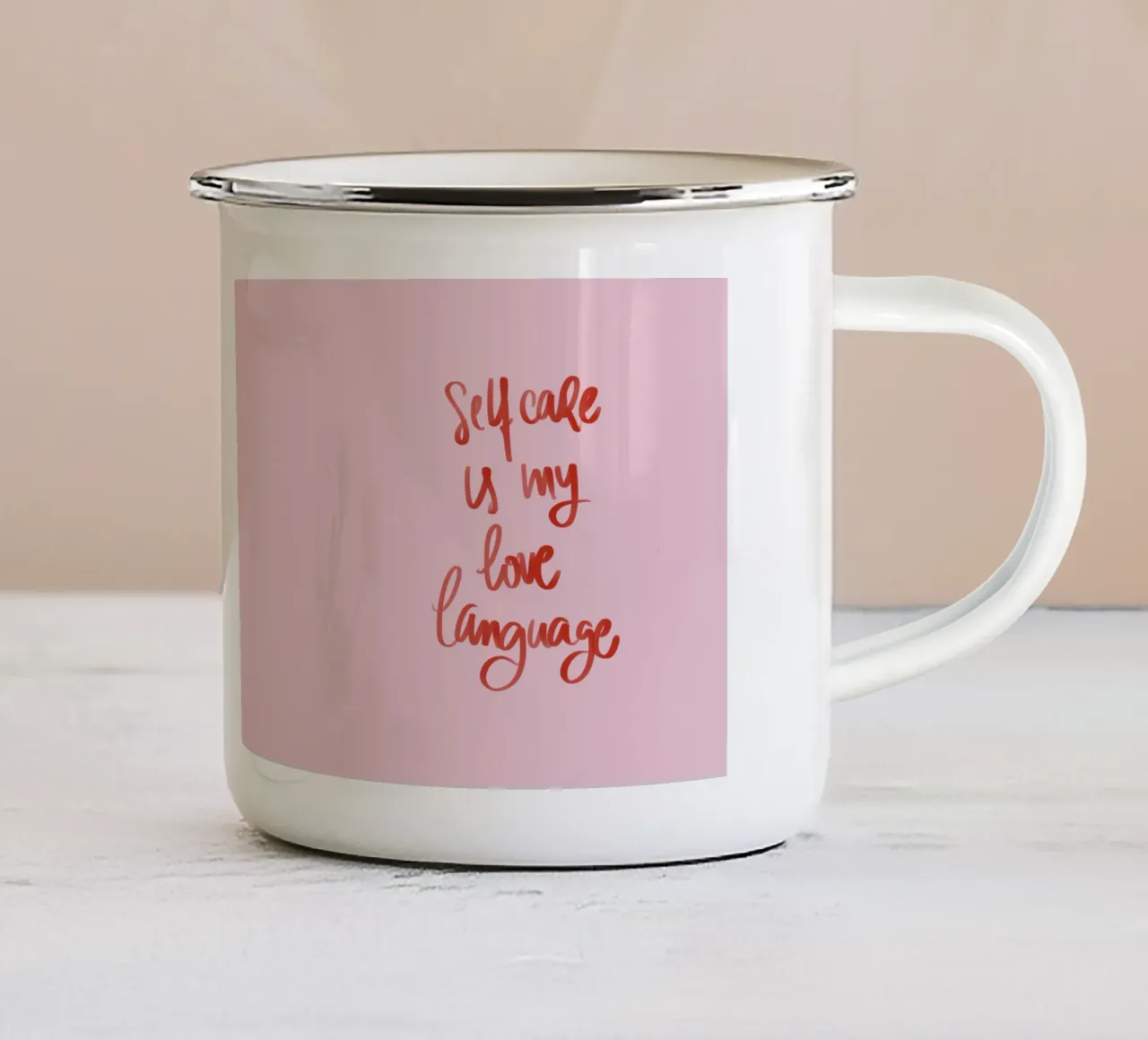 Self Care is my Love Language tazza in smalto da Magnific