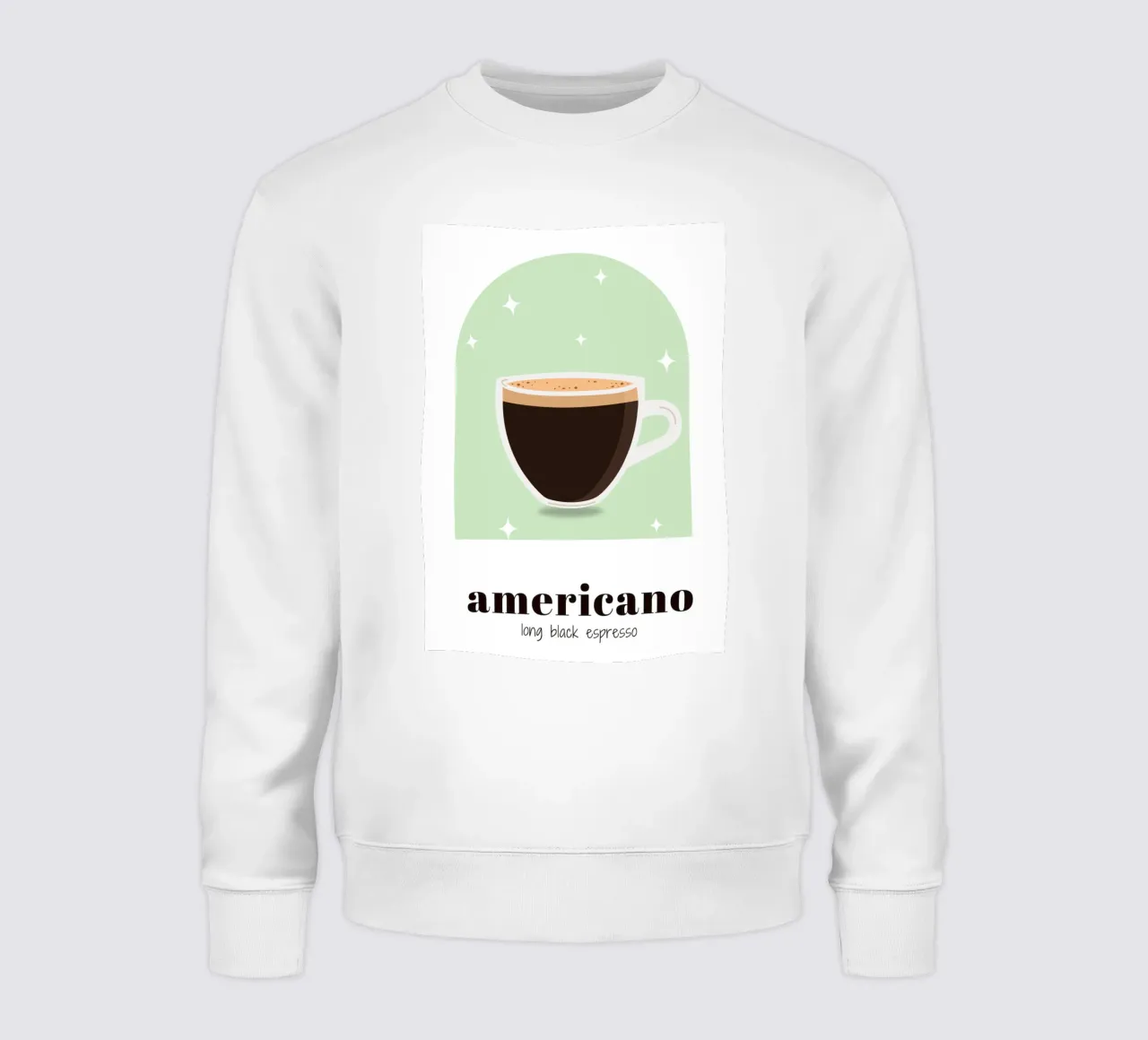 Americano Coffee art ,Stampa cold brew ,Caffè da cucina felpa da pdigitalprints