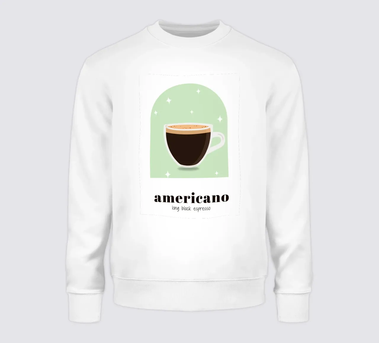 Americano Coffee art ,Stampa cold brew ,Caffè da cucina felpa da pdigitalprints