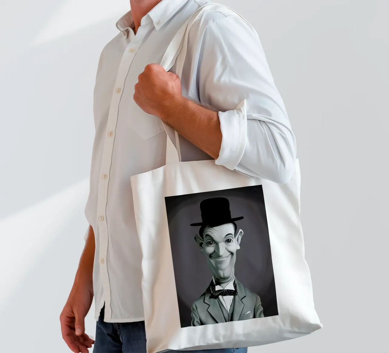 Stan Laurel borsa in juta da Rob Art | Illustration