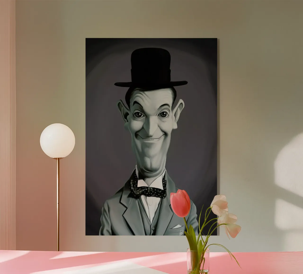 Stan Laurel plexiglass da Rob Art | Illustration