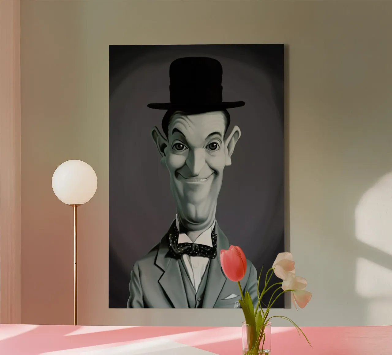 Stan Laurel tela con Cornice a cassetta da Rob Art | Illustration