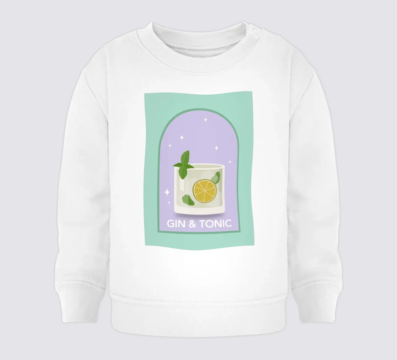 Gin & Tonic Cocktail Print, Gin Tonic Print, Bar Cart Decor baby sweatshirt by pdigitalprints
