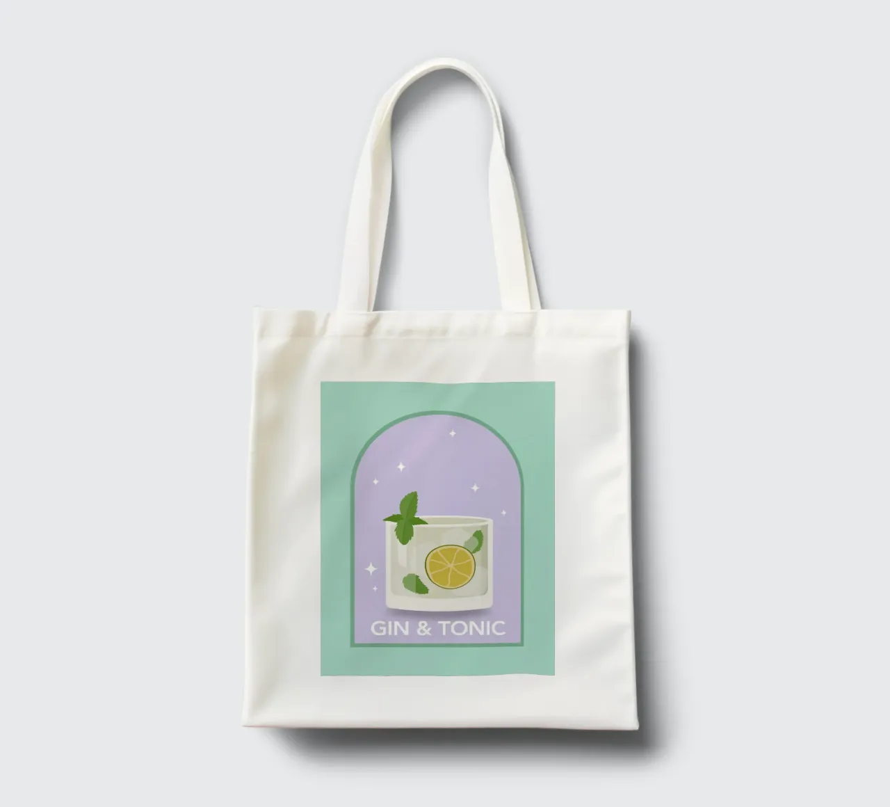 Gin & Tonic Cocktail Print, Gin Tonic Print, Bar Cart Decor tote bag by pdigitalprints