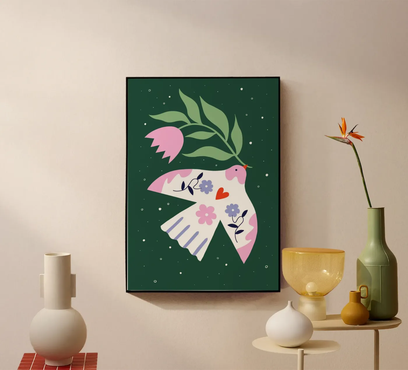 Dove of peace green plexiglass da estheticgoods