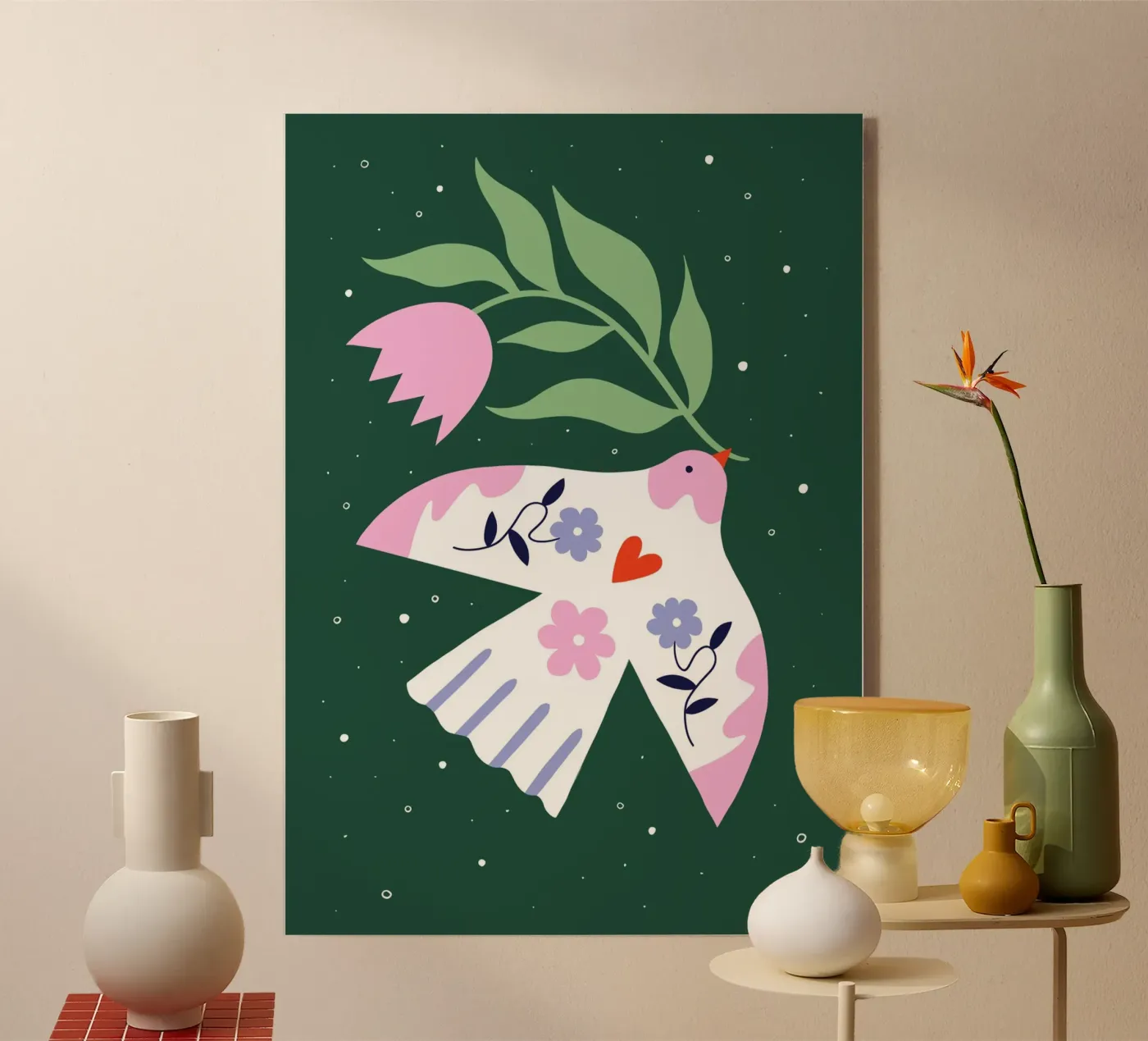 Dove of peace green plexiglass da estheticgoods