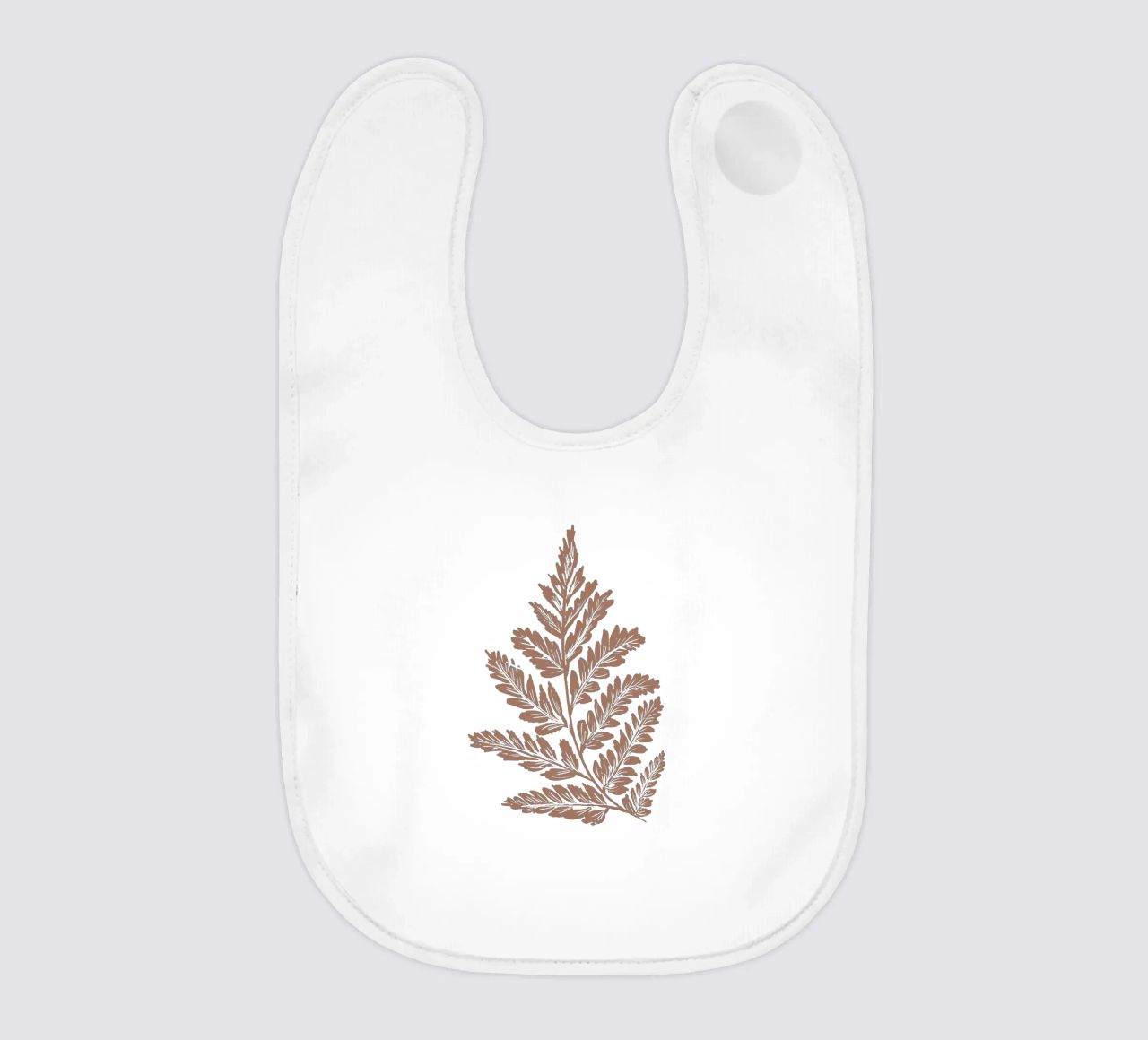 Simple Leaf Mocha Mousse Babylätzchen von anisillustration