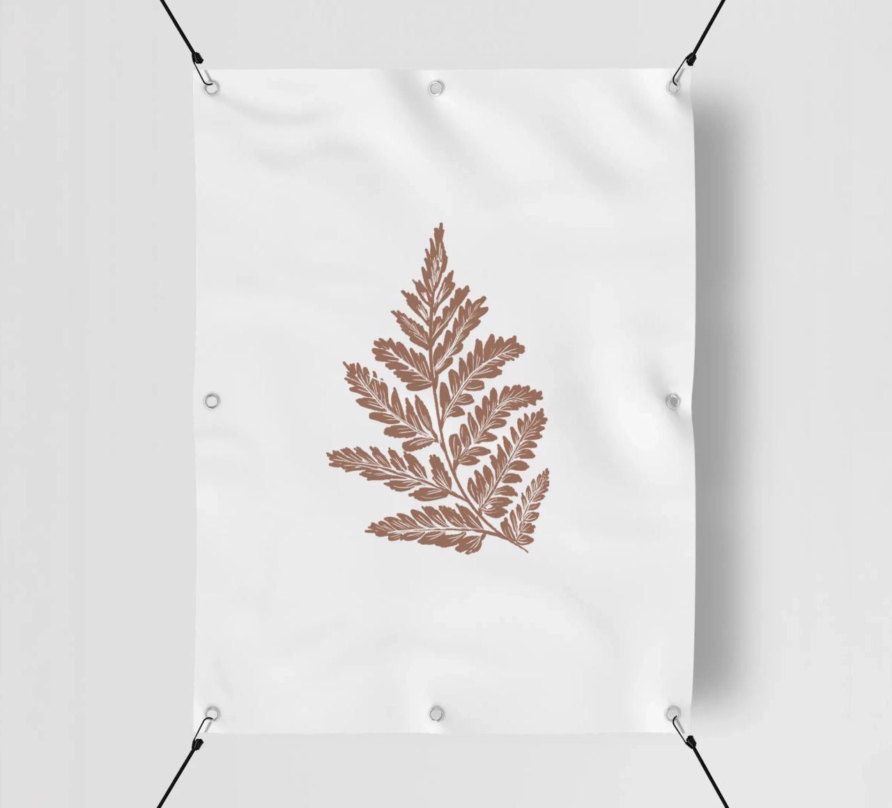 Simple Leaf Mocha Mousse telo in pvc da anisillustration