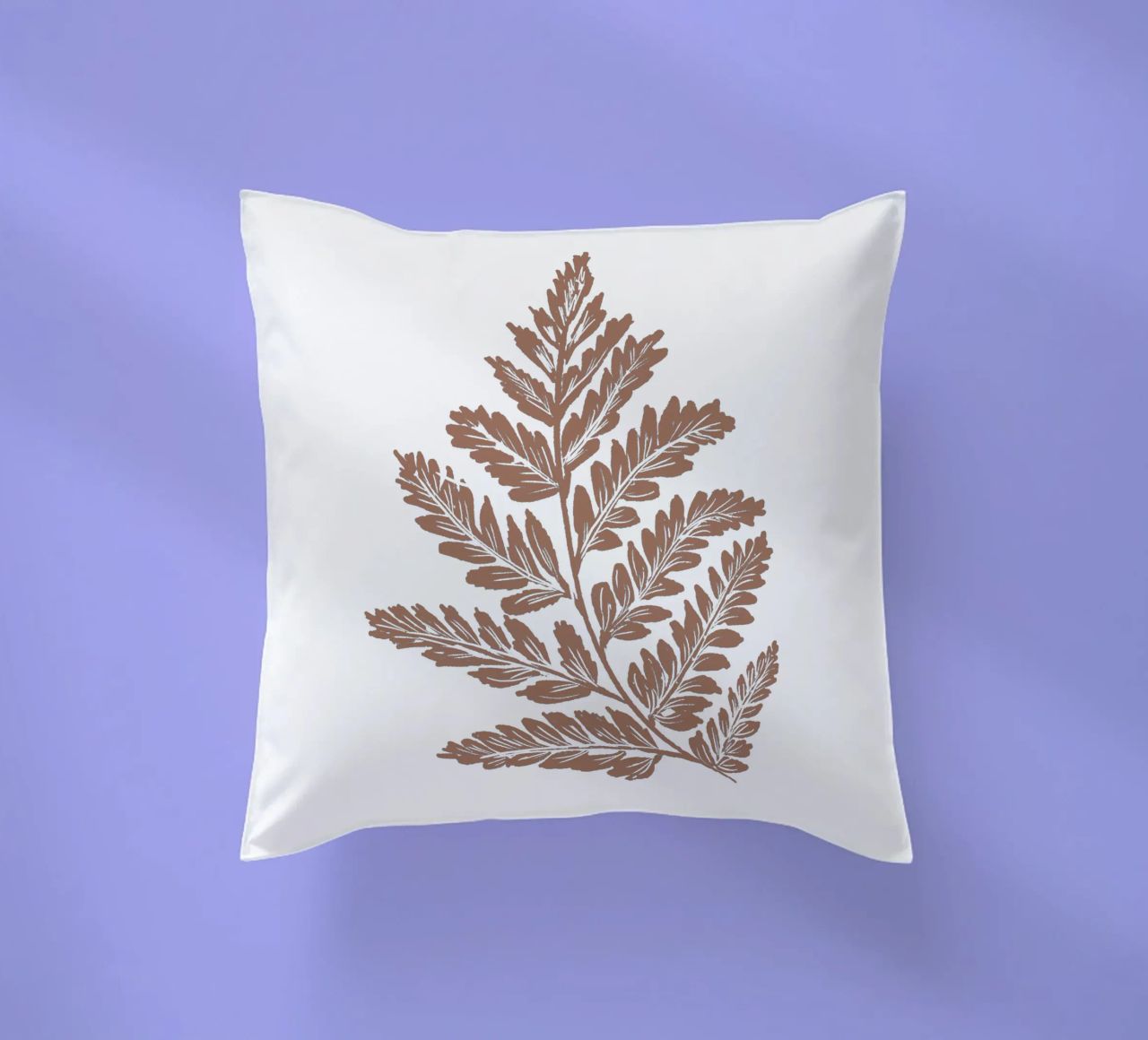 Simple Leaf Mocha Mousse decorative cushion by anisillustration