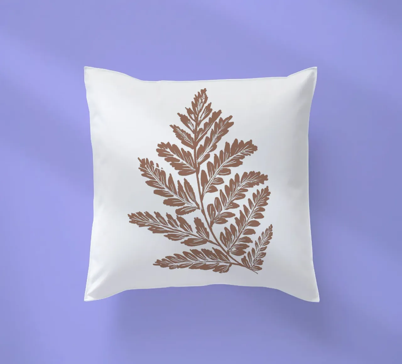 Simple Leaf Mocha Mousse cuscino da anisillustration