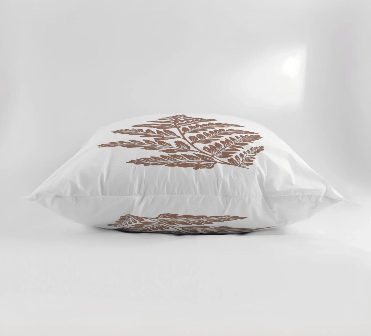 Simple Leaf Mocha Mousse decorative cushion by anisillustration