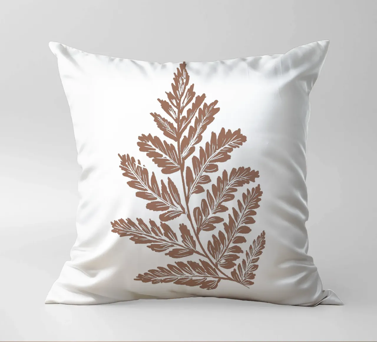 Simple Leaf Mocha Mousse cuscino da anisillustration