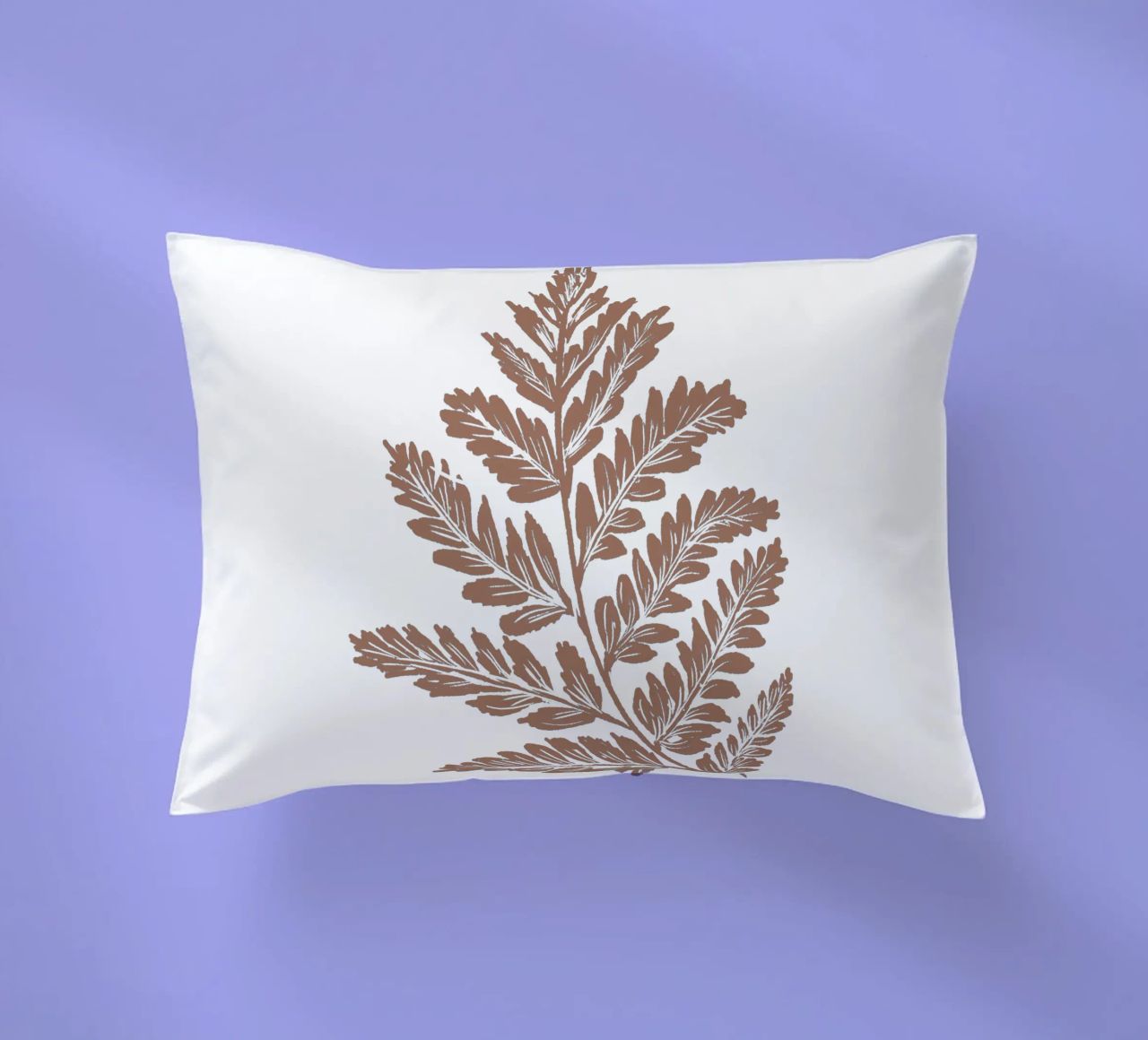 Simple Leaf Mocha Mousse decorative cushion by anisillustration
