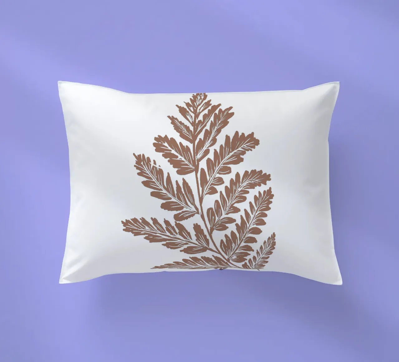 Simple Leaf Mocha Mousse cuscino da anisillustration