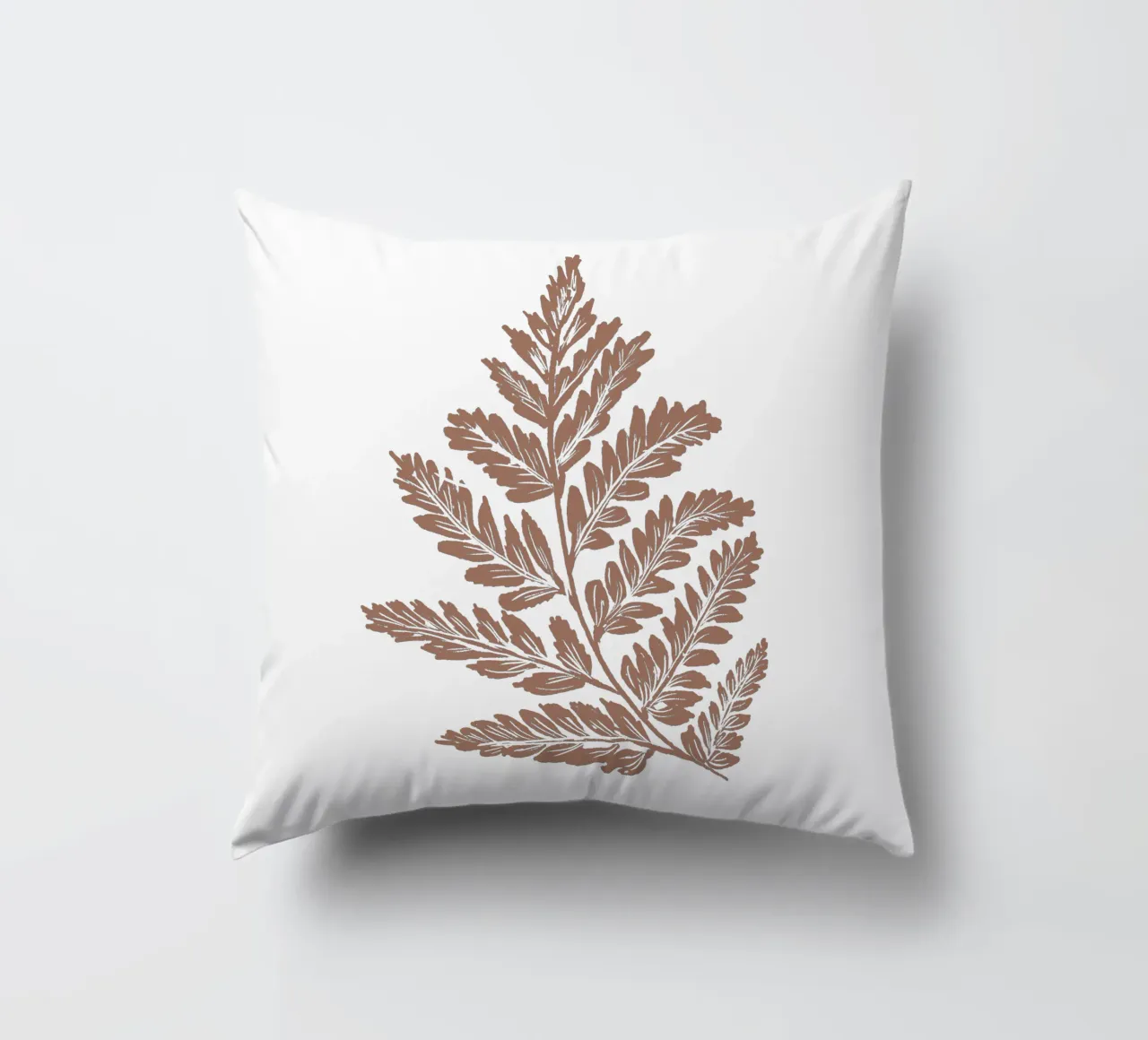 Simple Leaf Mocha Mousse cuscino da anisillustration