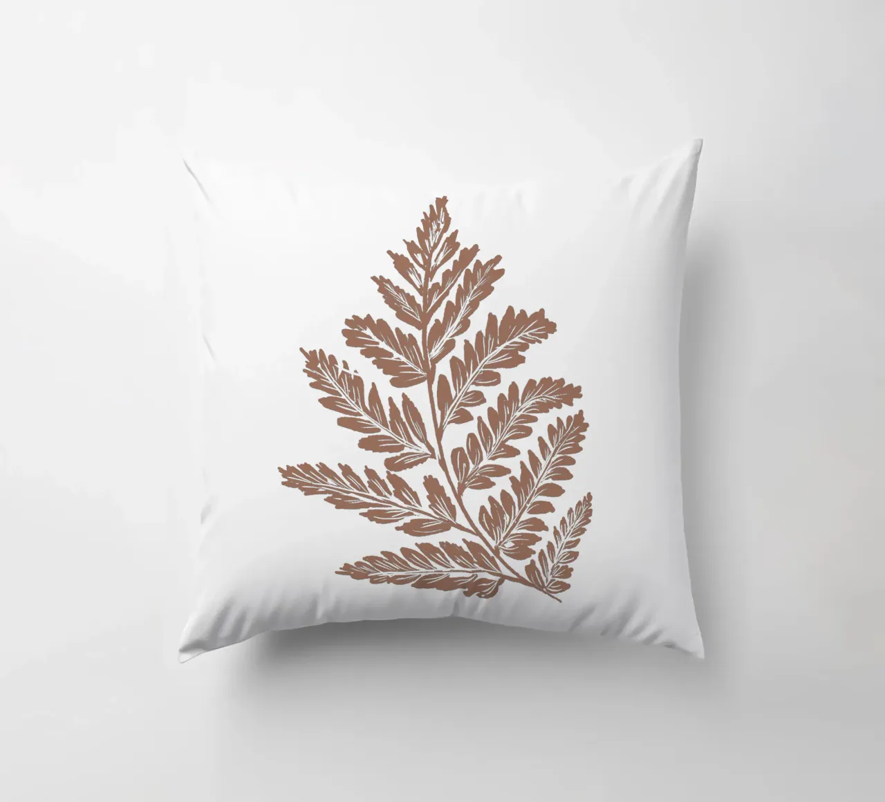 Simple Leaf Mocha Mousse cuscino da anisillustration