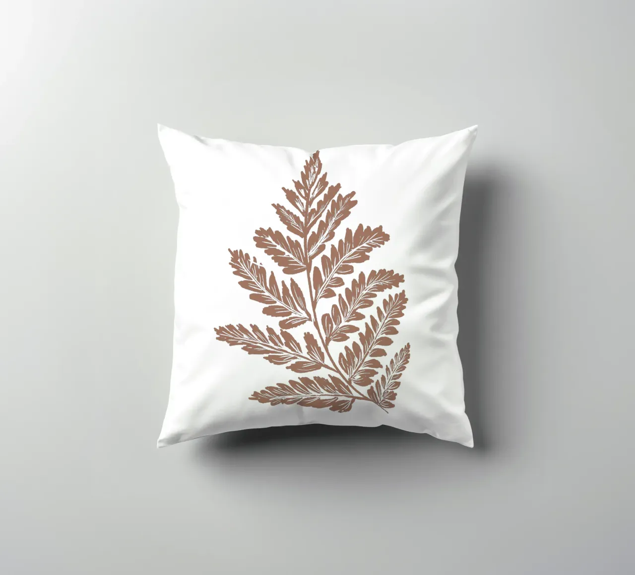 Simple Leaf Mocha Mousse cuscino da anisillustration