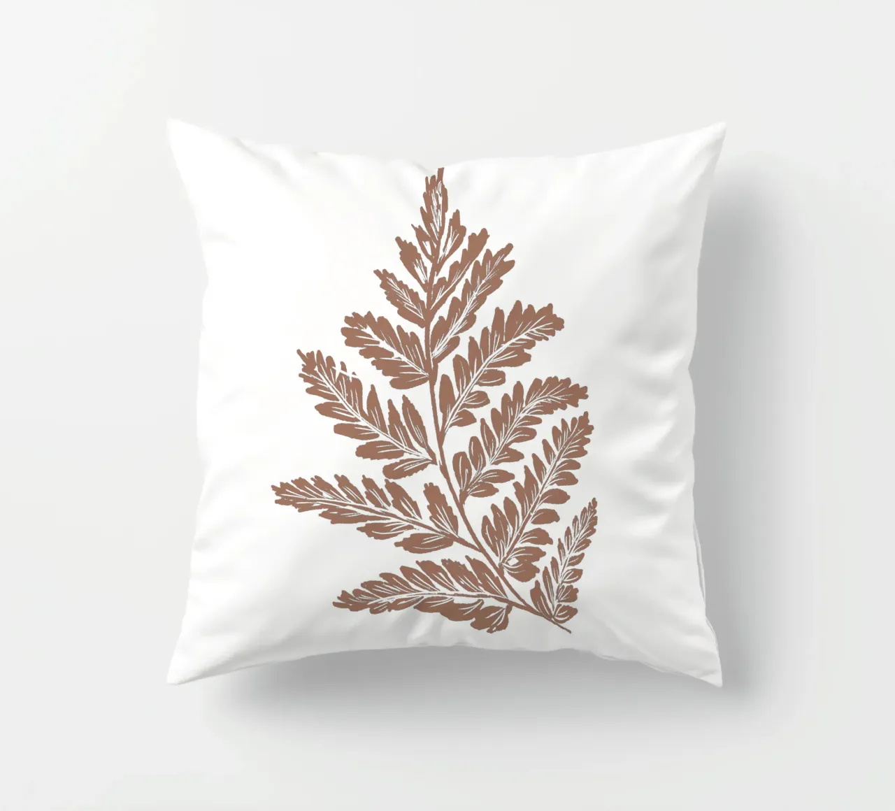 Simple Leaf Mocha Mousse cuscino da anisillustration