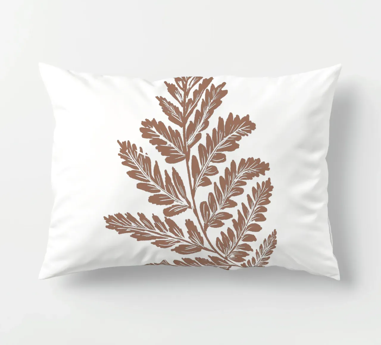 Simple Leaf Mocha Mousse cojín de anisillustration