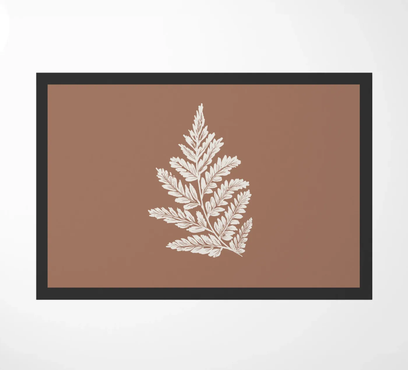 Simple Leaf Mocha Mousse doormat by anisillustration