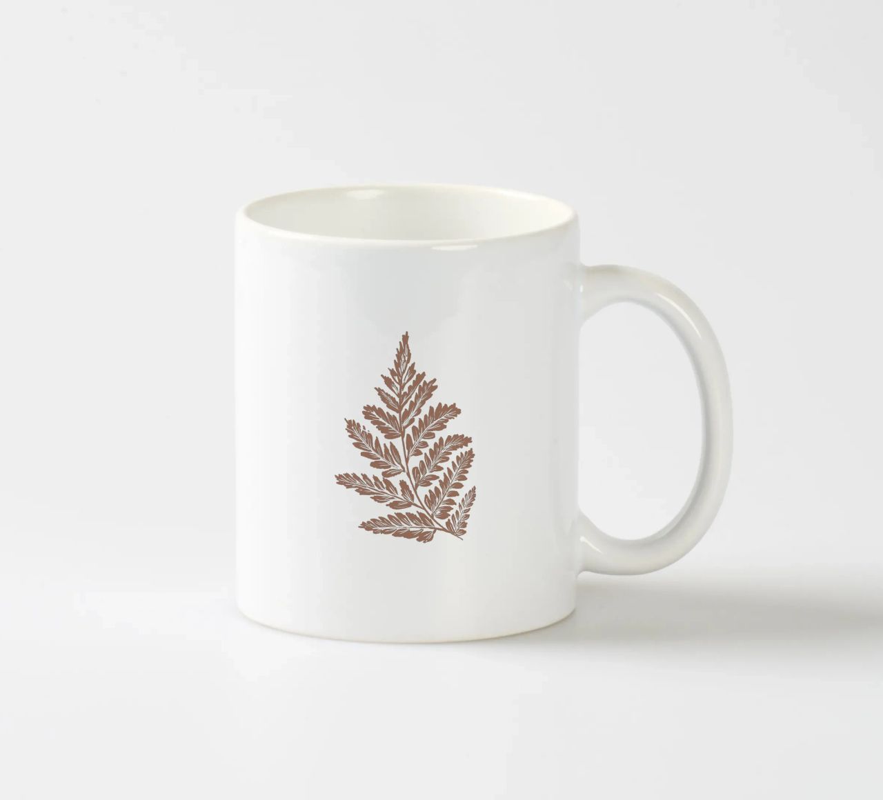 Simple Leaf Mocha Mousse tazza in ceramica da anisillustration