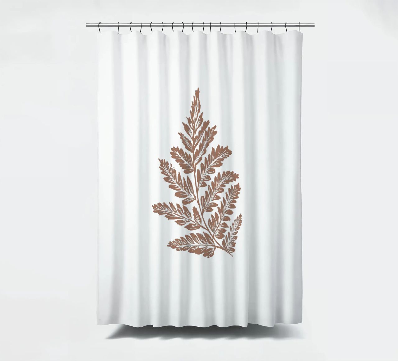 Simple Leaf Mocha Mousse Duschvorhang von anisillustration