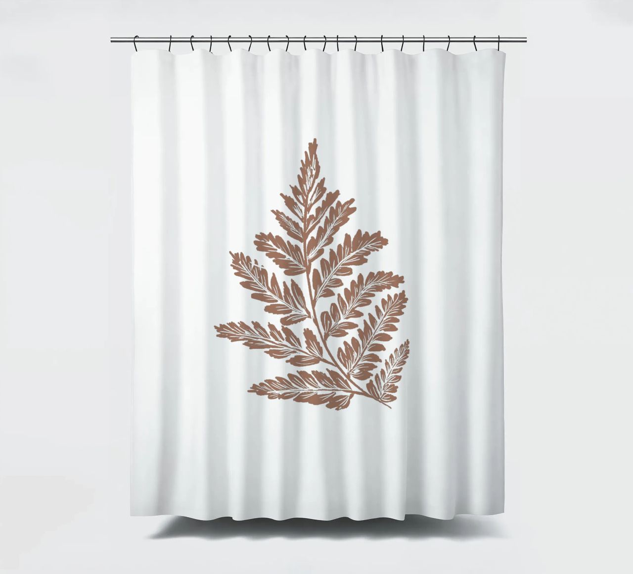 Simple Leaf Mocha Mousse Duschvorhang von anisillustration