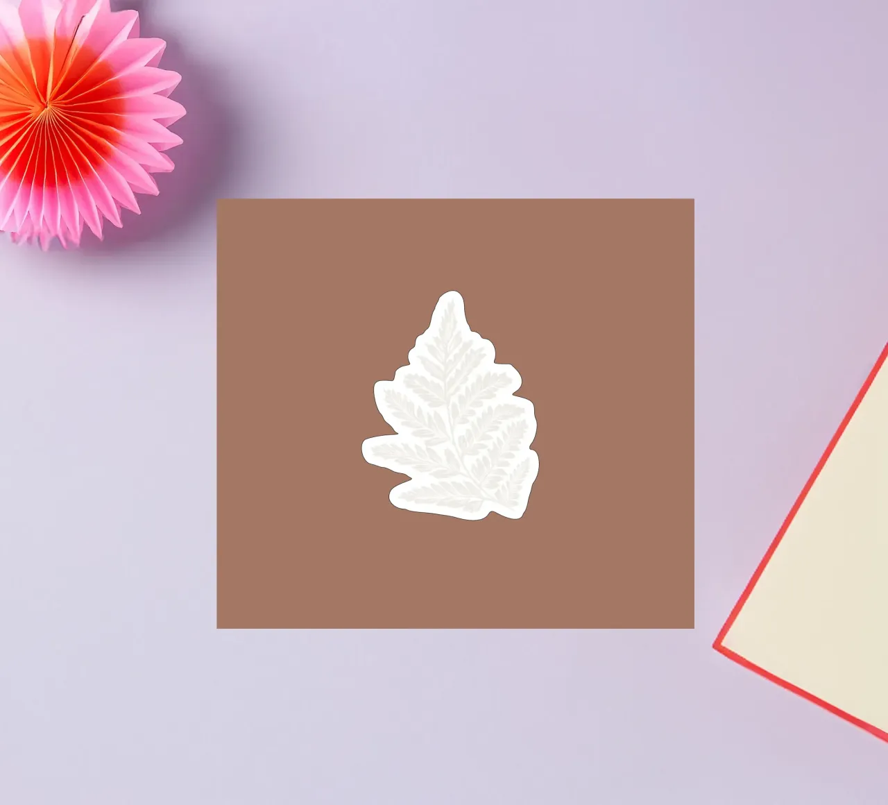 Simple Leaf Mocha Mousse adesivo da anisillustration