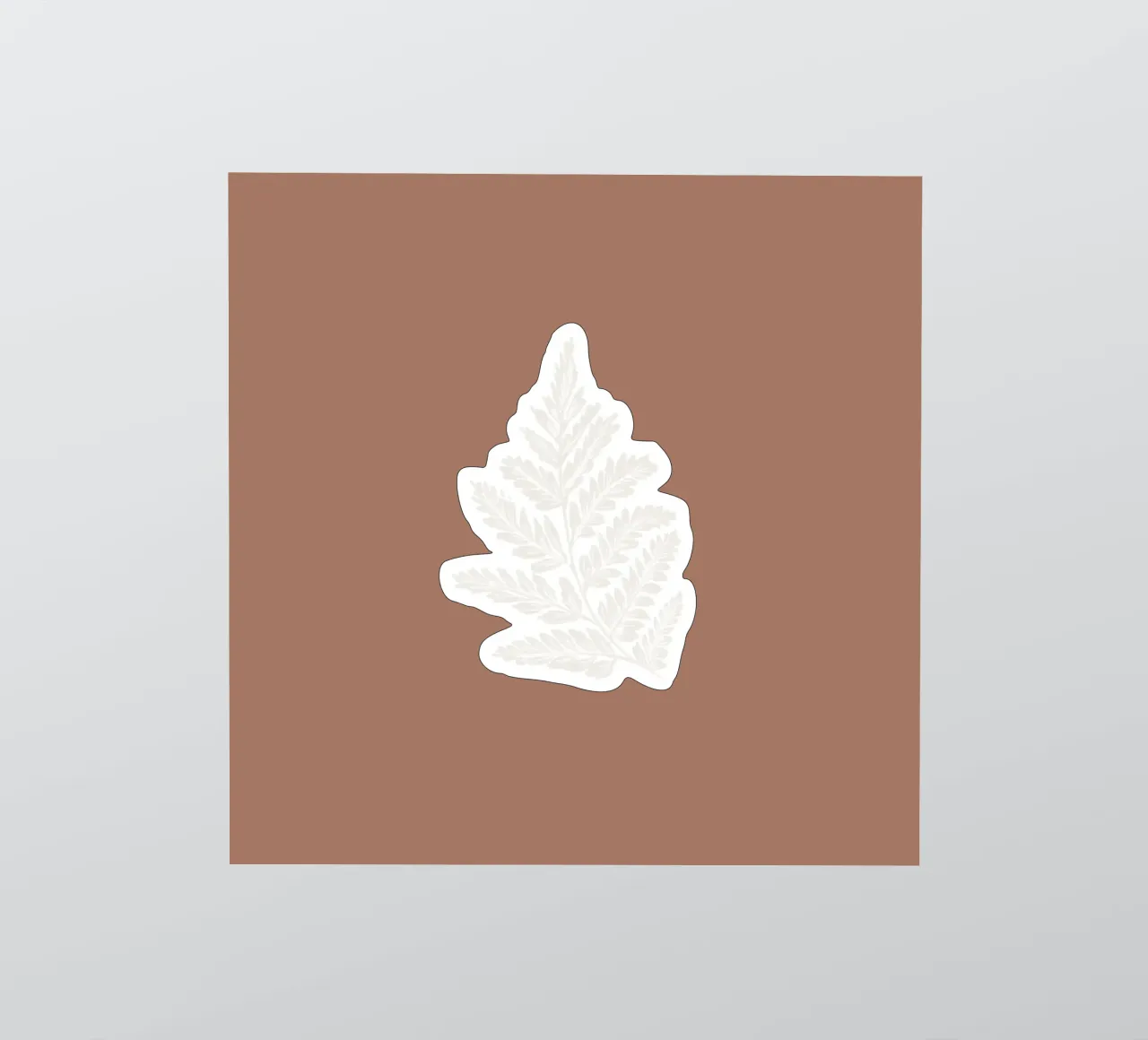 Simple Leaf Mocha Mousse adesivo da anisillustration