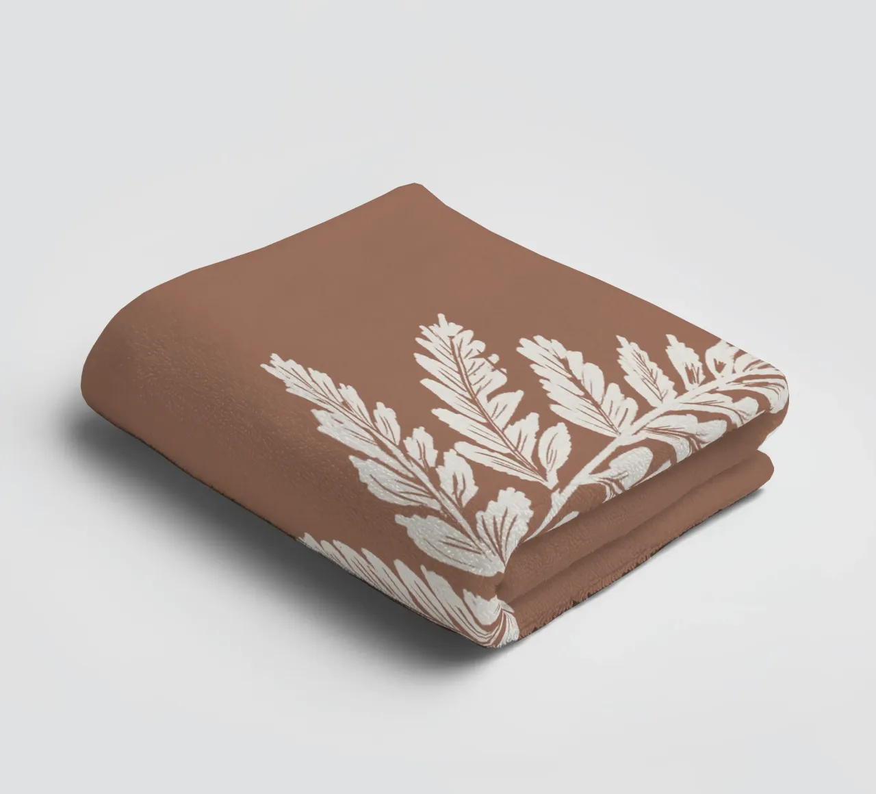Simple Leaf Mocha Mousse Handtuch von anisillustration