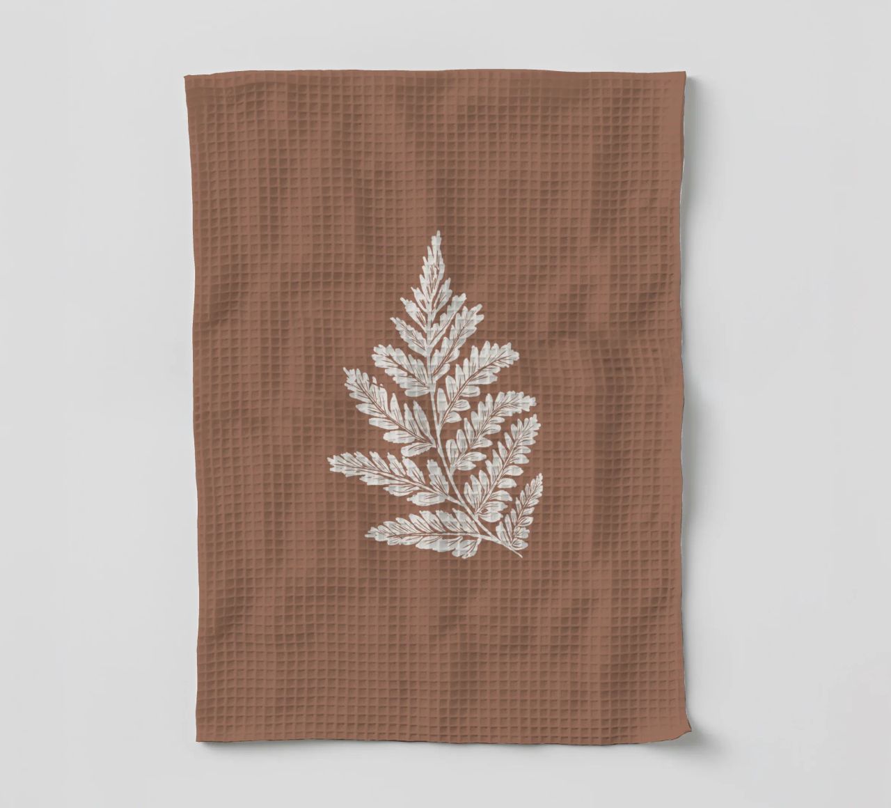 Simple Leaf Mocha Mousse Geschirrtuch von anisillustration