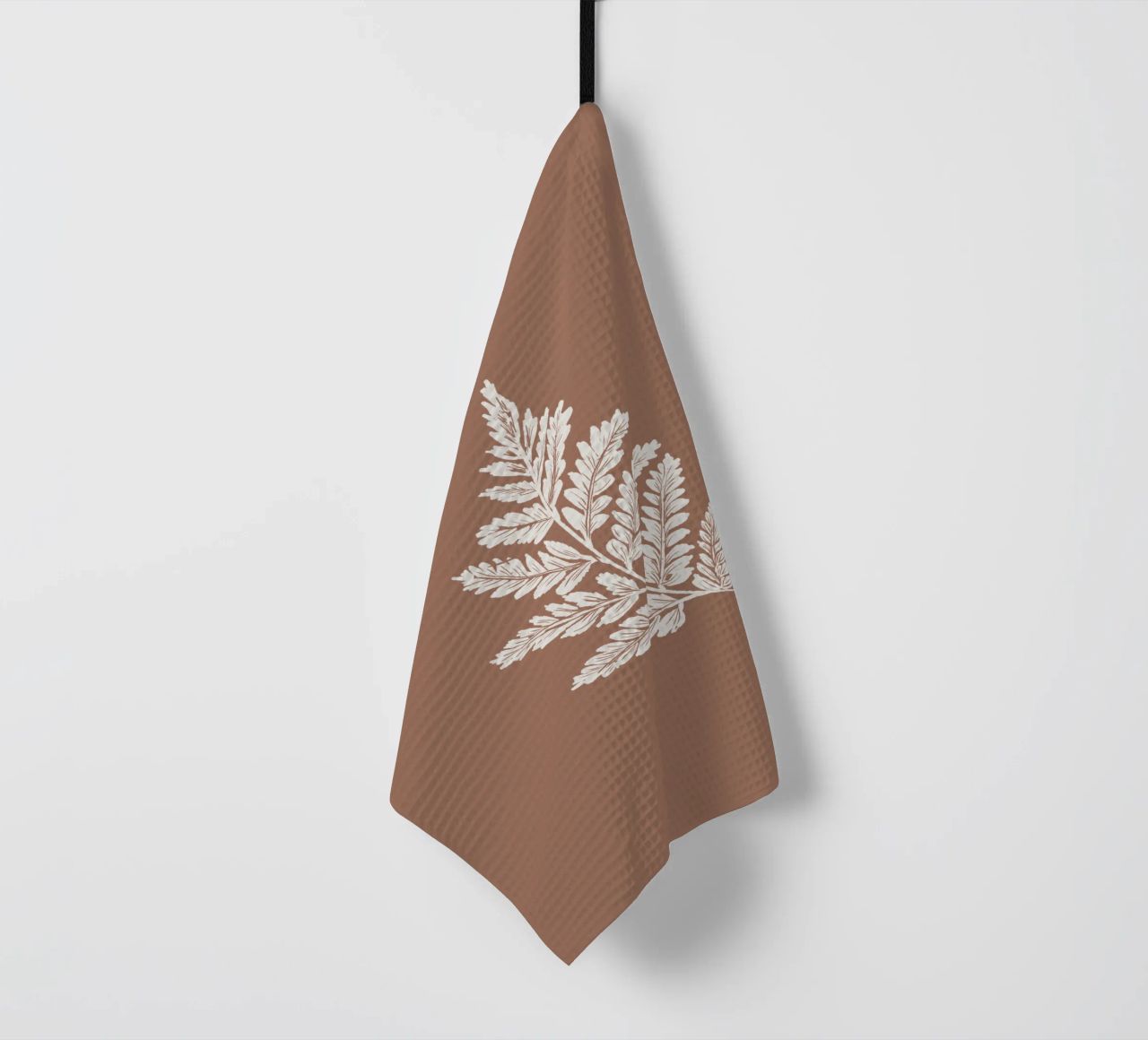 Simple Leaf Mocha Mousse Geschirrtuch von anisillustration