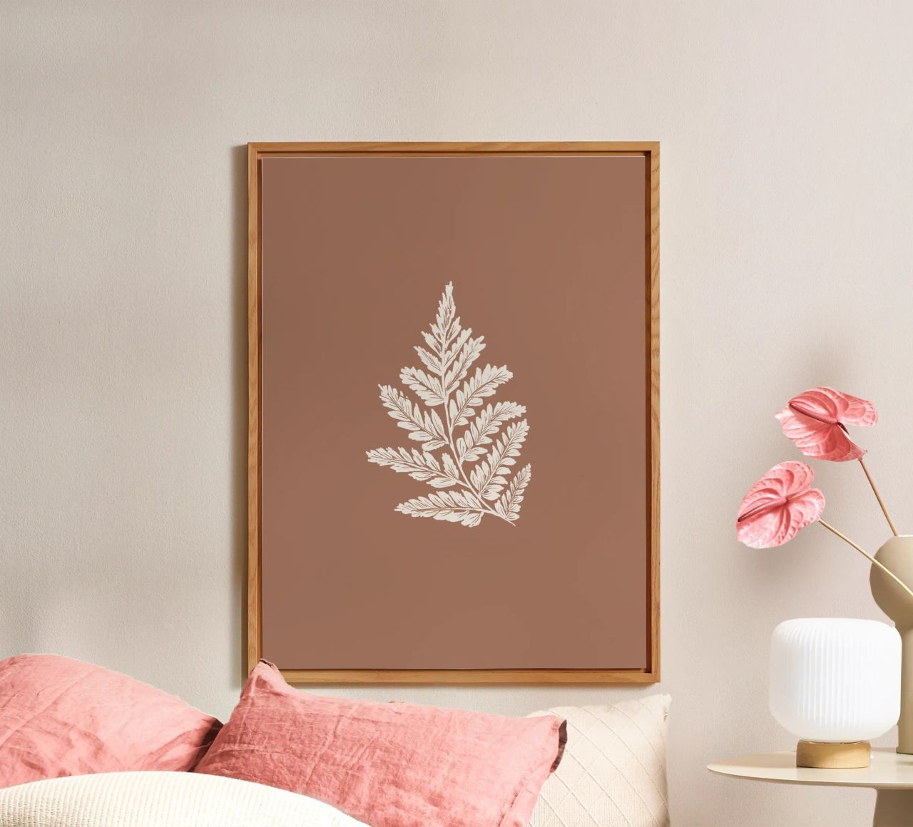 Simple Leaf Mocha Mousse alluminio dibond da anisillustration