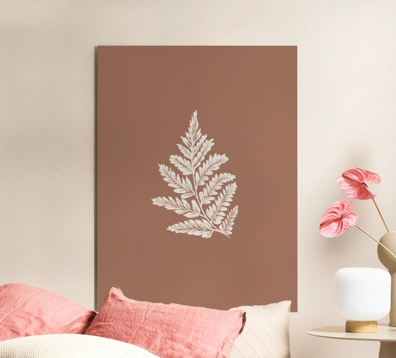 Simple Leaf Mocha Mousse alluminio dibond da anisillustration